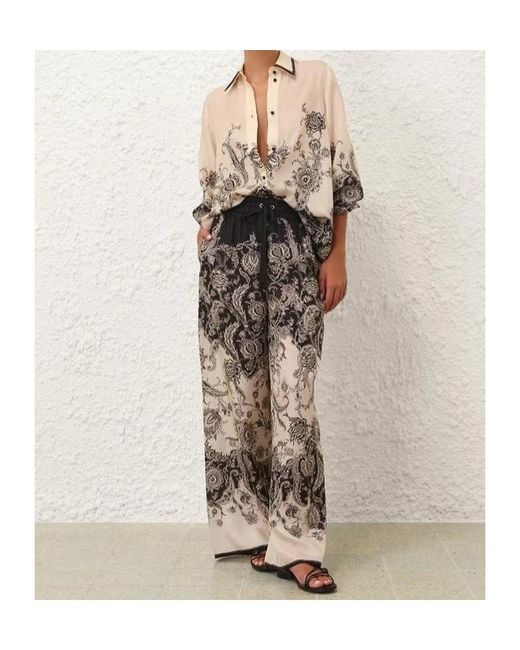 Zimmermann Natural Rhiannon Relaxed Pants