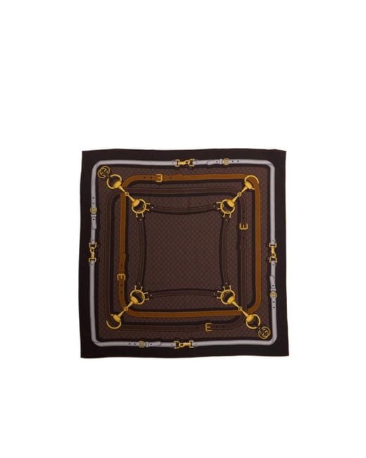 Gucci Brown Harry Twill Scarf