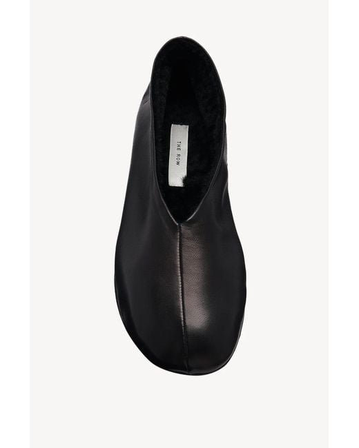 The Row Black Stella Slippers