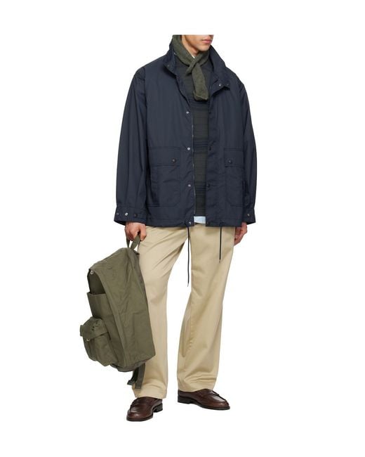 Nanamica Blue Foldable Field Jacket for men