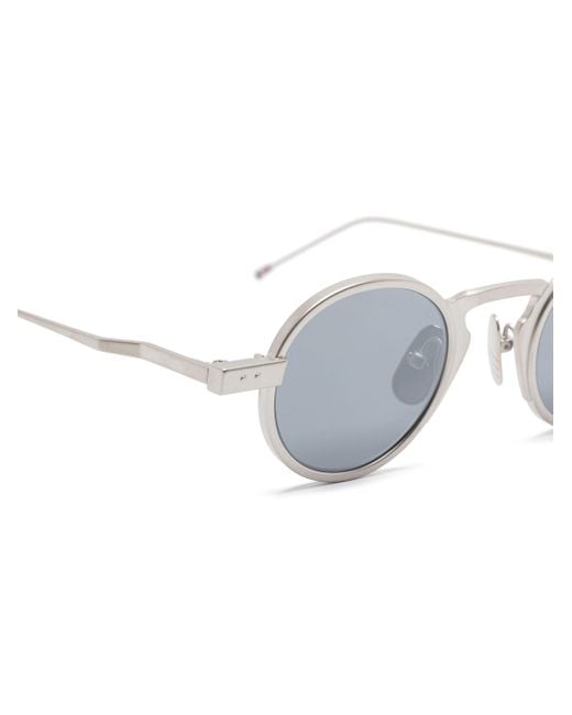 Thom Browne White Eyewear Round Frame Sunglasses for men