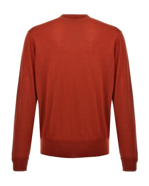 Pt Pantaloni Red Pt Torino Roundneck Knit Sweater for men