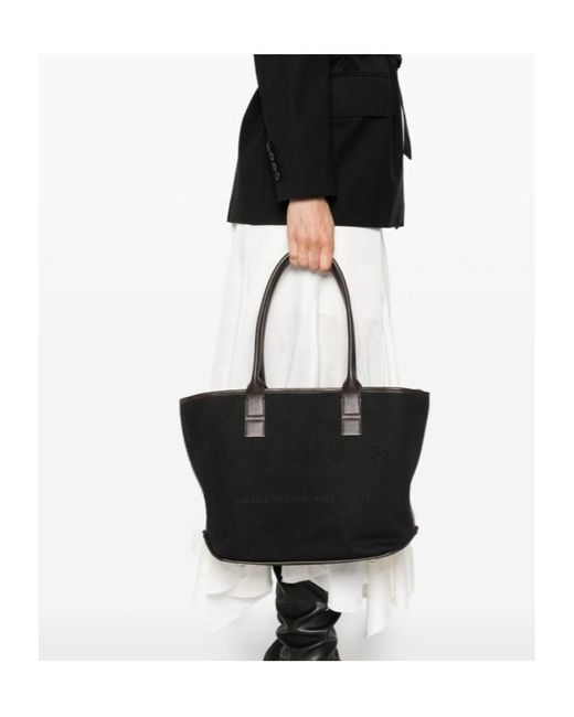 Hogan Black Double Handle Tote Bag