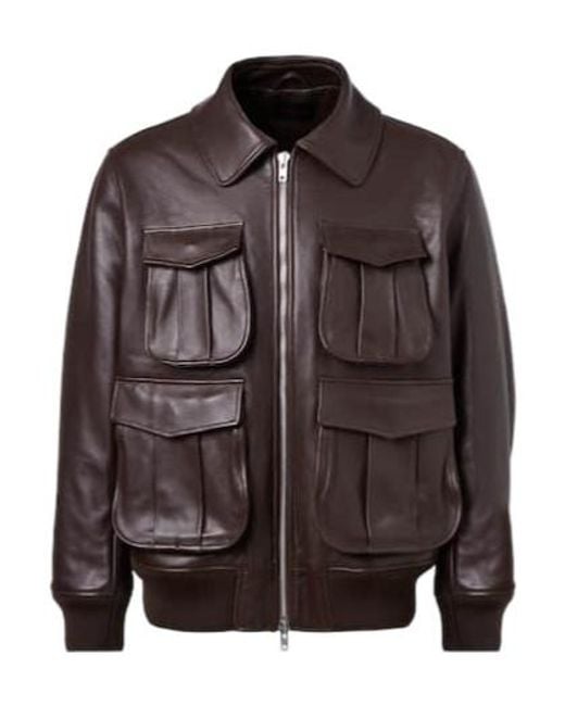 Simone Rocha Brown Leather Jacket for men
