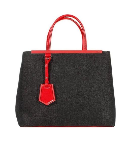 Fendi Red Logo Detail Handbag