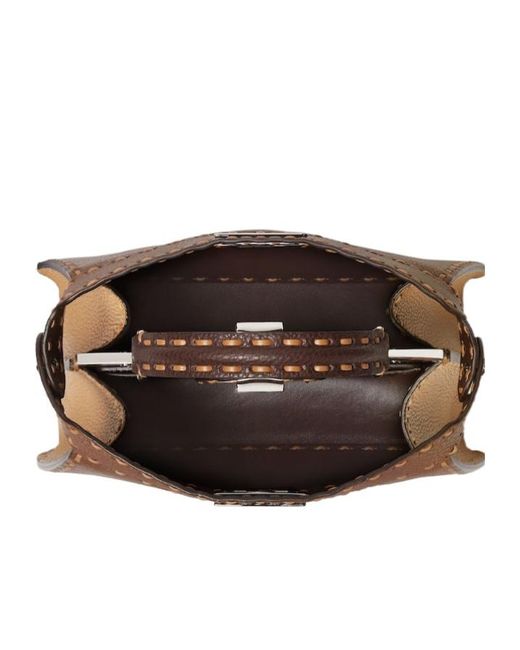 Fendi Brown Peekaboo Iseeu Small Tote Bag