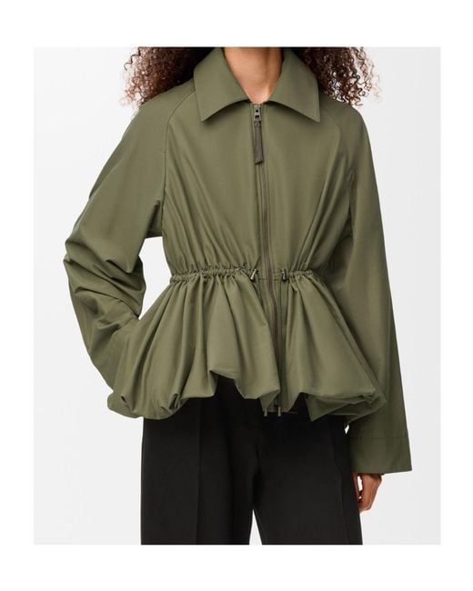 Loewe Green Puffed Hem Jacket