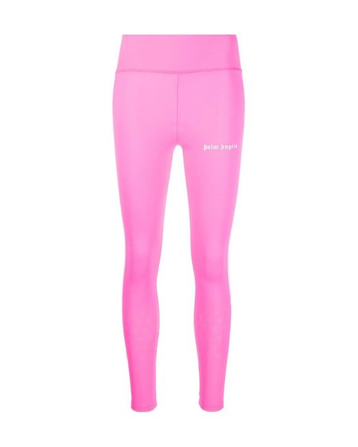 Palm Angels Pink Side-Stripe Leggings