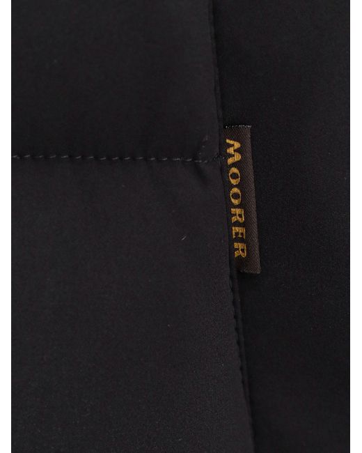 Moorer Black Florio Double-Breasted Padded Jacket for men