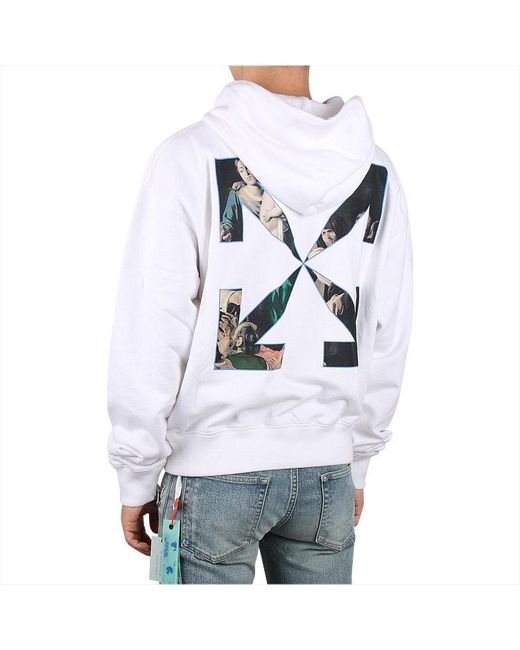 Off-White c/o Virgil Abloh White Caravaggio Print Hoodie for men