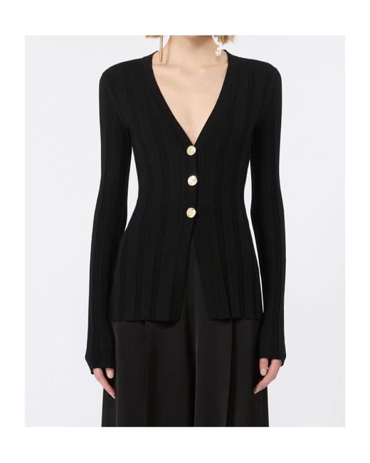 Sportmax Black Long-Sleeved Knitwear
