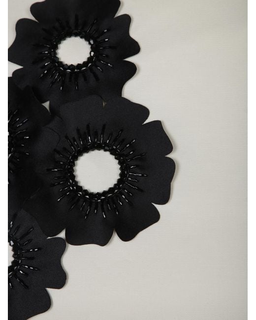 MSGM White Sleeveless Floral Embellished Top