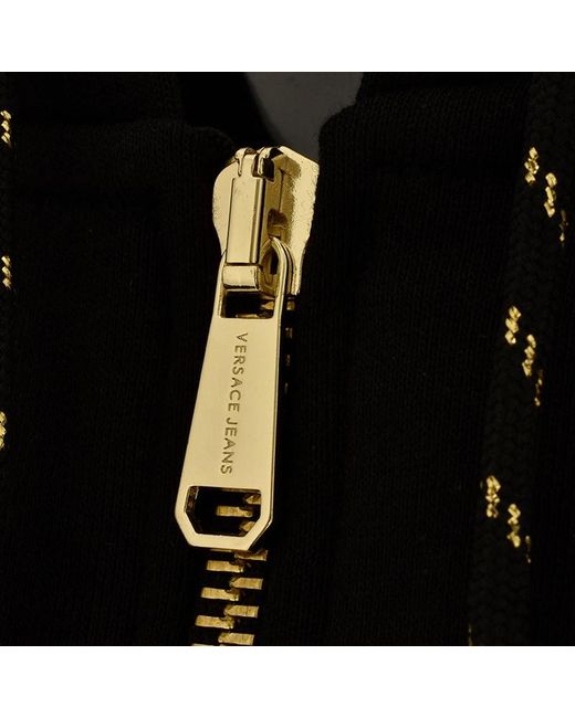 Versace Jeans Black Printed Logo Casual Jacket