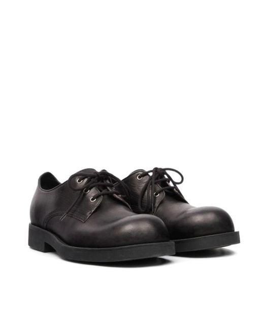 MM6 by Maison Margiela Black Eyelets Detail Lace-Up Derby Shoes for men