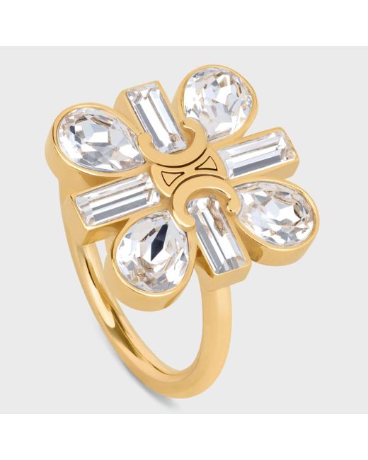 Céline Metallic Daisy Ring