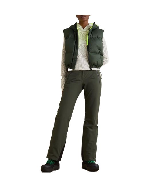 Aztech Mountain Green Snowbird Hooded Quilted Shell Down Gilet