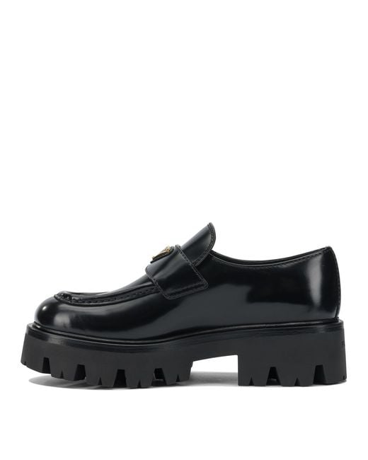 Prada Black Round-Toe Loafers