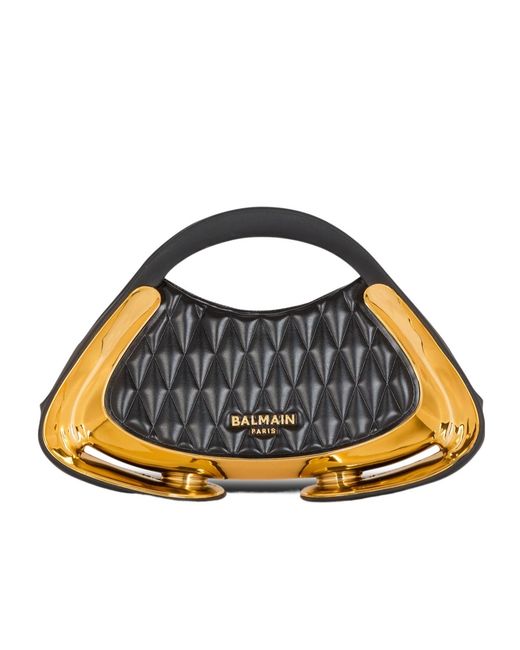 Balmain Blue Quilted Small Jolie Madame Bag