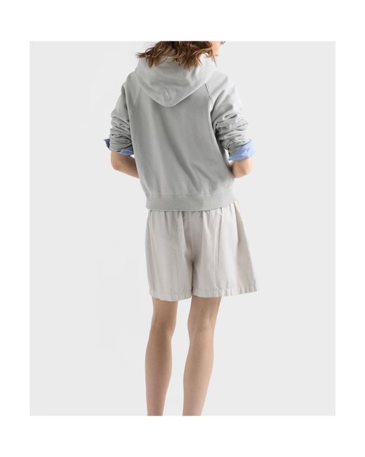 Prada Gray Cotton Hoodie Jacket