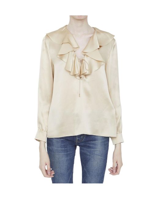 Céline Natural Blouse With Jabot