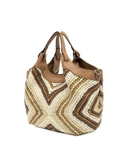 Gianni Chiarini Metallic Dua Woven Shoulder Bag