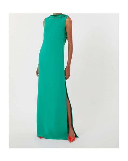 Max Mara Green Long Lightweight Cady Dress