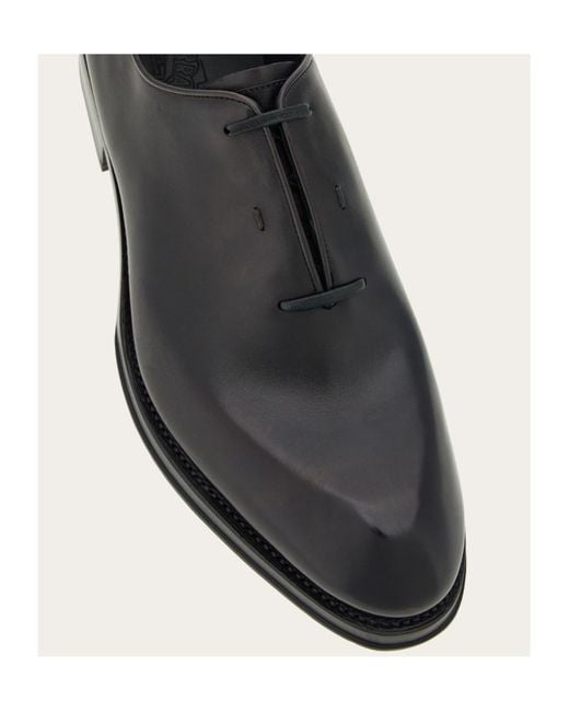 Ferragamo Black Tramezza Oxford With Covered Laces for men