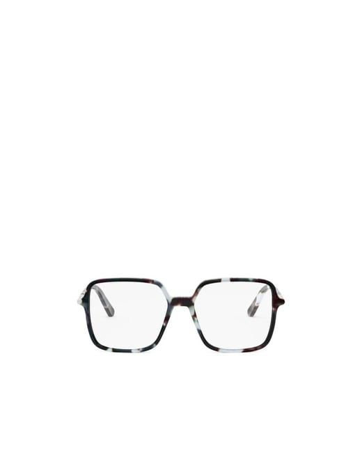 Dior Metallic Eyewear Mini Square Frame Glasses