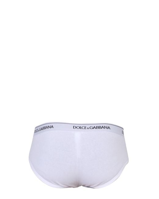 Dolce & Gabbana Blue Logo Waistband Briefs for men