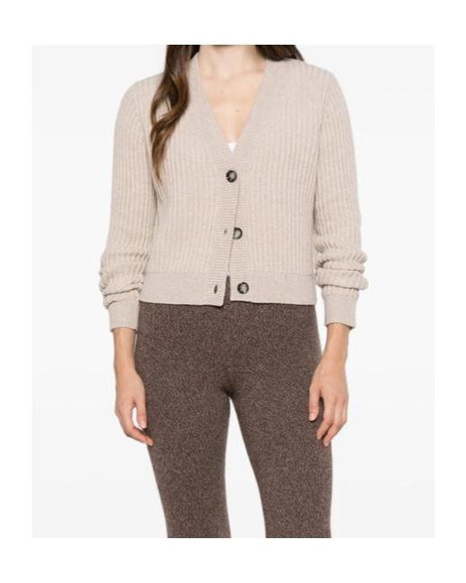 Allude Natural Long-Sleeve Cardigan