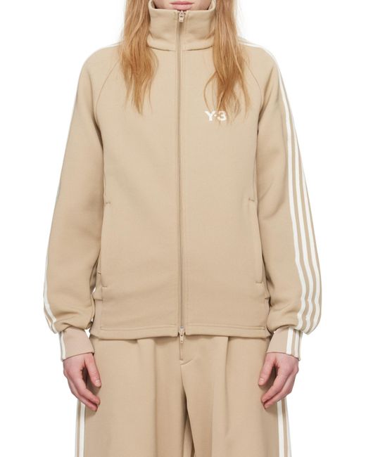 Y-3 Natural 3 Stripe Zipped Track Jacket for men