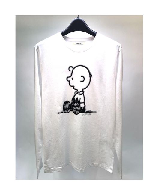 Iceberg Gray T-Shirt With Round Neck And Long Sleeves for men