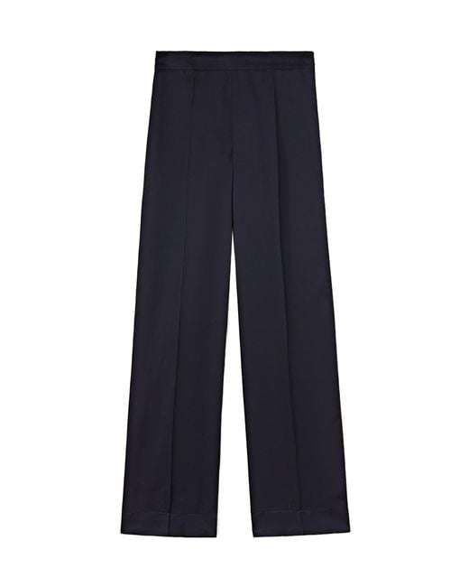 Jil Sander Blue High-Waisted Straight-Leg Trousers