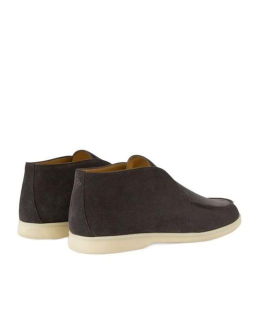 Loro Piana Brown Open Walk Round-Headed Boots for men