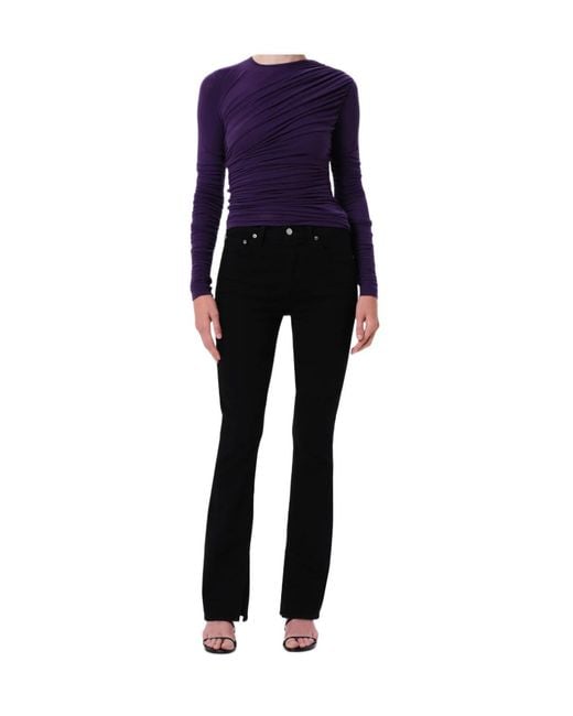 Agolde Blue High-Rise Skinny Jeans