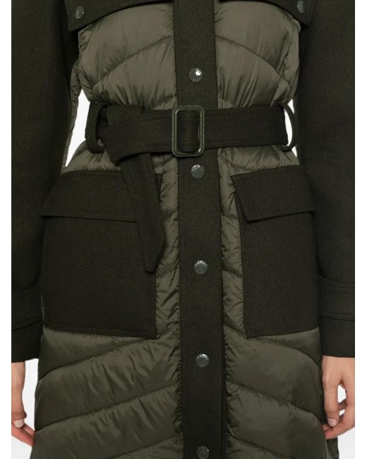 Patrizia Pepe Black Quilted Panelled Coat