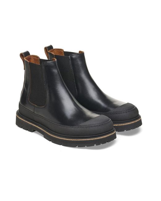 Birkenstock Black Prescott Slip-On Chelsea Boots for men