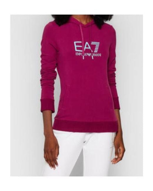 EA7 Purple Logo Details Sweater