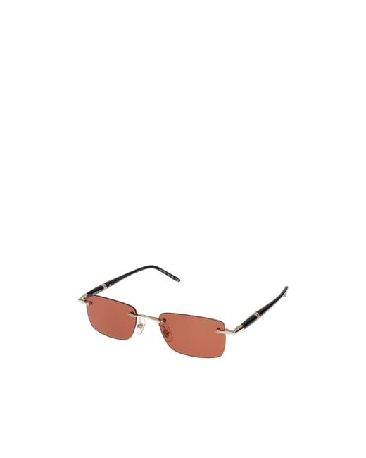 Montblanc Pink Eyewear Rectangle Frame Sunglasses for men