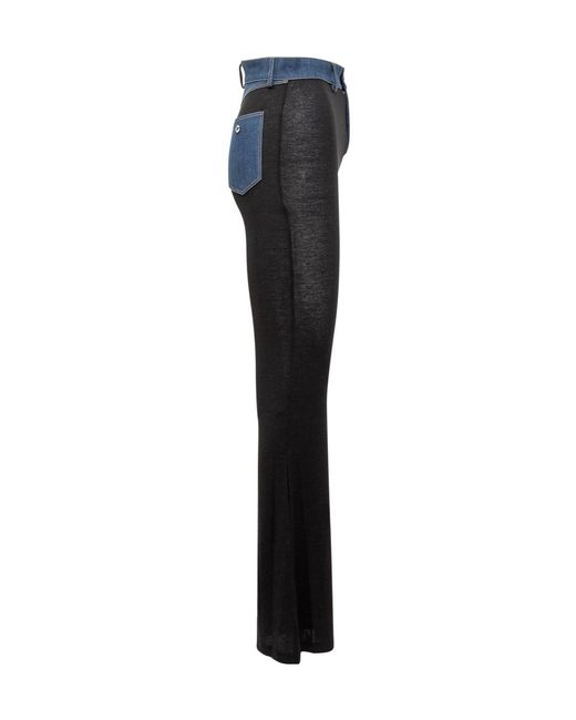 Coperni Black Stitched Denim Pants