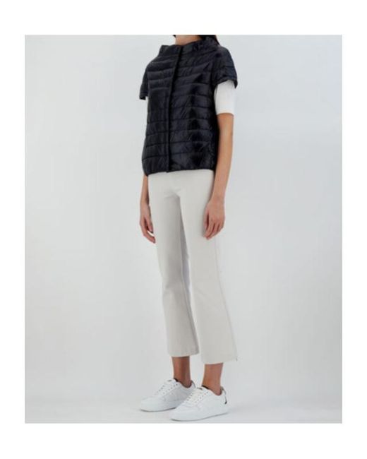 Herno Blue Short-Sleeve Quilted Jacket