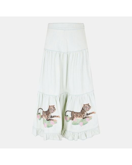 Gucci White Casual Midilength Skirt