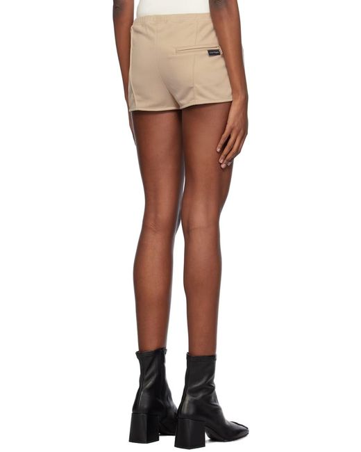 Courreges Brown Drawstring Mini Shorts