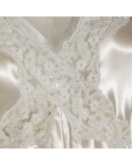 Alberta Ferretti Natural Lace-Detailed Dress