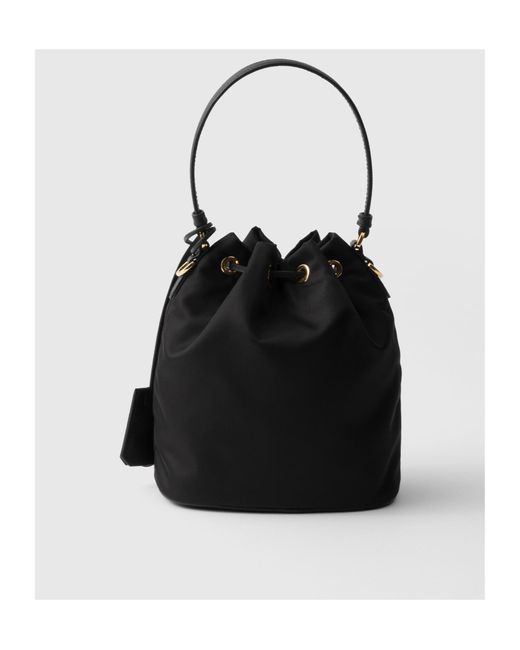 Prada Black Re-Edition 1978 Drawstring Mini Bucket Bag