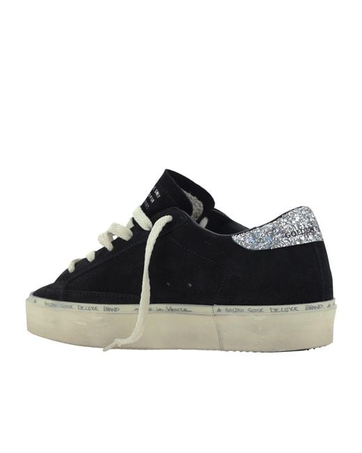 Golden Goose Deluxe Brand Black Hi Star Glittered Sneakers