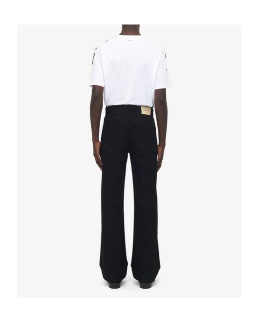 McQueen Blue Wide-Leg Jeans for men