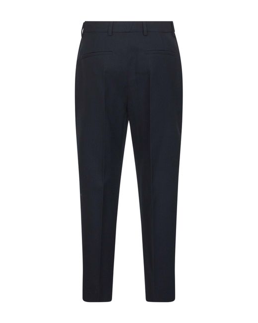 Prada Blue Wool Rush Stitch Pants