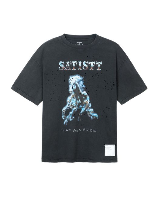 Satisfy Black Breathable T-Shirt for men