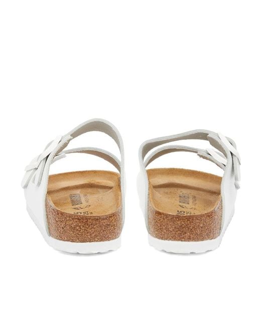 Birkenstock White Arizona Double Strap Slip-On Sandals